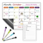 Magnetic Dry Erase Reusable Daily Weekly Monthly Planner Set 17x11'' A3 A4 Custom