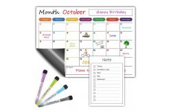 China Magnetic Dry Erase Reusable Daily Weekly Monthly Planner Set 17x11'' A3 A4 Custom supplier