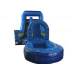 Digital Printing Long Inflatable Giant Slip And Slide , Amusement Park Outdoor Water Slides for sale