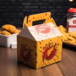 Custom Portable Fried Chicken Boxes - Food Grade Eco-Friendly Takeaway Containers
