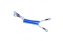 China Multi Function Coiled Tool Lanyard Anti Theft Elastic Bungee With Loop Ends supplier