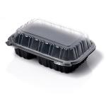 970ml PP Hinged Lid Microwave Safe Lunch Containers 35oz 9.1''X7''X3'' for sale