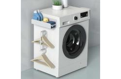China Functional Design Magnetic Laundry Organizer Single Tier Washing Machine Side Rack supplier