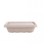 100 Percent Biodegradable Disposable Cutlery Bagasse Sugarcane Takeaway Paper Lunch Box for sale