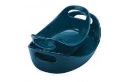 China Bubble And Brown Ceramics Oval Baker Set 2 Piece Baking Multi Functional supplier