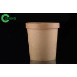 Heat Lamp Resistant Paper Frozen Yogurt Cups Biodegradable Double PE Coated for sale