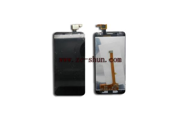 Black Cell Phone LCD Screen Replacement For Alcatel OT 6012 Complete