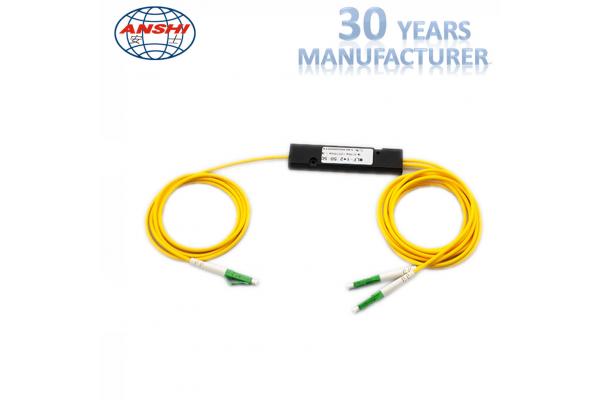 Single Mode FTTH Distribution Box Optical Coupler 1x2 LC APC PLC Splitter FBT