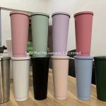 24OZ Christmas Tumbler Cups With Straw Stainless Steel Tumbler Double Wall Milk Tea Cups for sale