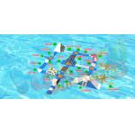 Tarpaulin Inflatable Water Toys Floating Water Park With Air Pump for sale