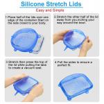 Round And Rectangular Foldable Clear Silicone Stretch Lid For Food Preservation