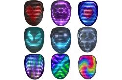China Halloween LED Party Mask With Gesture Sensing LED Lighted Face Transforming Mask supplier