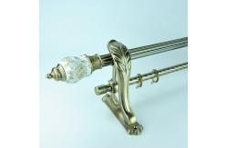 China Zinc Alloy Double Bracket SS Hotel Curtain Pipe supplier