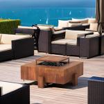 Outdoor 3mm Thick Round / Square Steel Fire Pits For Wood / Gas Burning for sale