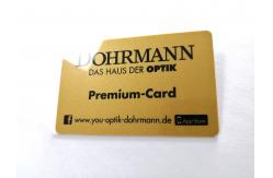 China Eco Custom Printed PVC Cards With Silkscreen Gold Metallic Finish Serial Number Signature supplier