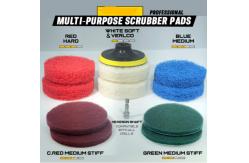China 5cm Power Drill Brush Scrub Pads 18Pcs Set With Long Reach Attachment supplier