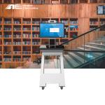 24 Inches Library Solution Self Service Machine Self Checkout Kiosk With Wheels In K12 School Library RFID System for sale