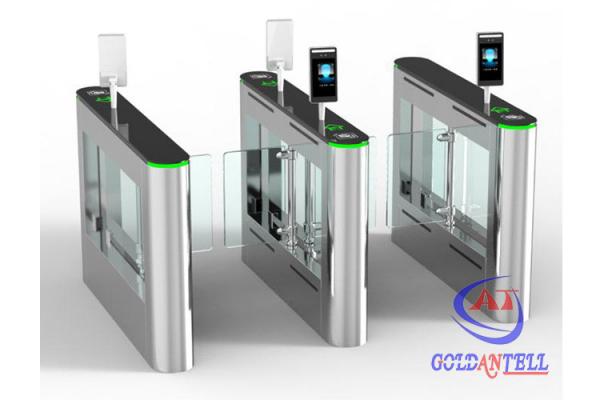 Face And Temperature Recognition QR Code Security Swing Barrier
