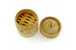 China 3 10 Inch 2 Tier Bamboo Steamer Basket For Dumpling supplier