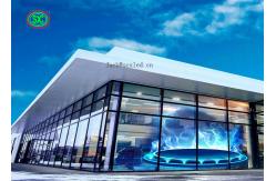 China 1R1G1B Magic Transparent Glass Led Window Display P3.91 with energy saving supplier