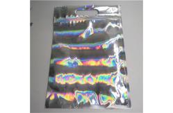 China Resealable Aluminium Foil Mylar Bag Zipper Lock Holographic Packaging Bag supplier