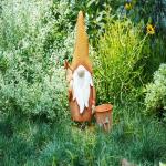 Metal Garden Ornaments Spring Brights Gnome Garden Statuary With Planter