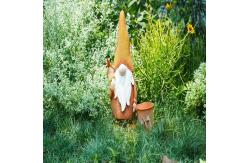 China Metal Garden Ornaments Spring Brights Gnome Garden Statuary With Planter supplier