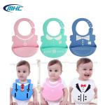 Customized Baby Silicone Bibs Food Grade Waterproof Toddlers BPA Free Bibs for sale