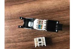 China Gold Plating RJ45 Keystone Jack Cat6A UTP 180 Degree Tool Free Outlet supplier