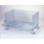 Super Wide Collapsible Wire Container Storage Cages 60”X44”X40” 3000 Pounds Capacity for sale