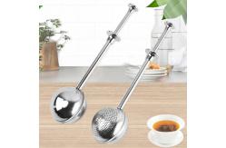 China Stainless Steel Tea Ball Infusers Long Handle For Leaf Tea Spices supplier