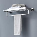 SUS304 Bathroom Towel Racks Concealed Hotel Shower Shelf Polished for sale
