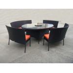 Rattan Garden Dining Sets With Bench , Patio Table And Chairs Set for sale