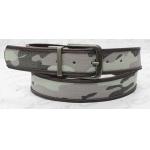 Two Way Used Mens Casual Belts Military Printing Webbing & Classic PU Reversible Buckle for sale
