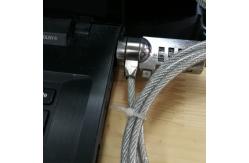 China Stainless Steel Lightweight Cable Lock Notebook Computer Lock Electronic Plating supplier