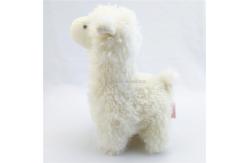 China Soft Standing Creative Plush Llama Alpaca Toy Custom Safe Kids Playing Embroidery Doll supplier