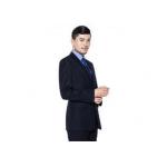 Fashionable Black Colour Office Work Uniforms , Wool Material Mens Work Uniforms for sale