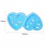MHC Love Shape UV Silicone Epoxy Resin Molds Jewelry Heart Pendant Beads Holographic Earring Resin Molds for sale