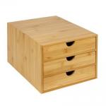 Popular Bamboo Office Supplies , Desktop Tidy A4 Bamboo Storage Drawers Organizer