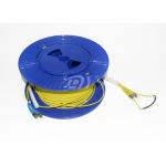 Yellow 50 Meter Duplex Single Mode Fiber Patch Cord with pulling eye for sale