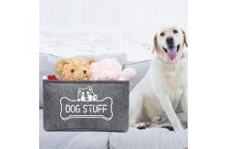 China Household Dog Cat Pet Toy Storage Bin With Metal Handles supplier