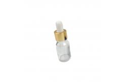 China Clear Glass Essential Oil Bottle With Aluminum Dropper Whole Set supplier