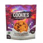 Custom Holographic Stand Up Pouch Laser aluminium zipper pouch For Cookies for sale