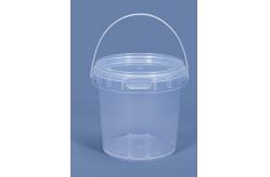 China Screen Printing Plastic Food Pail With Bucket Design For Convenience supplier