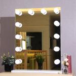 Smart Tabletop Lighted Makeup Mirror High Brightness With Dimmable LED for sale