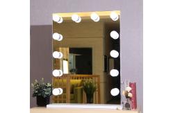 China Smart Tabletop Lighted Makeup Mirror High Brightness With Dimmable LED supplier