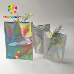 Custom Printing Plastic Cosmetic Bags Three Side Seal Hologram Laser Wateproof Pouch