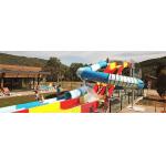 Spiral Enclosed Water Slide Rainbow Racing Pool Slide With Led Light Effect