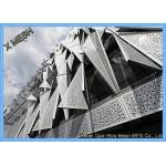 Silver Architectural Perforated Metal Panels , Round Hole Stainless Perforated Sheet