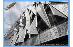 China Silver Architectural Perforated Metal Panels , Round Hole Stainless Perforated Sheet supplier